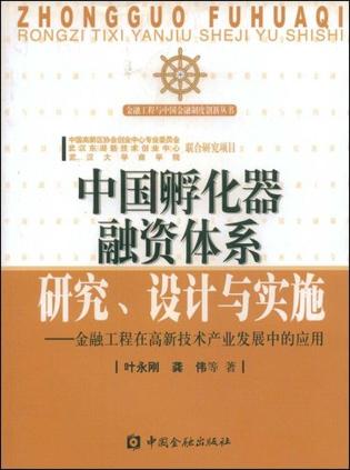 中国孵化器融资体系研究、设计与实施